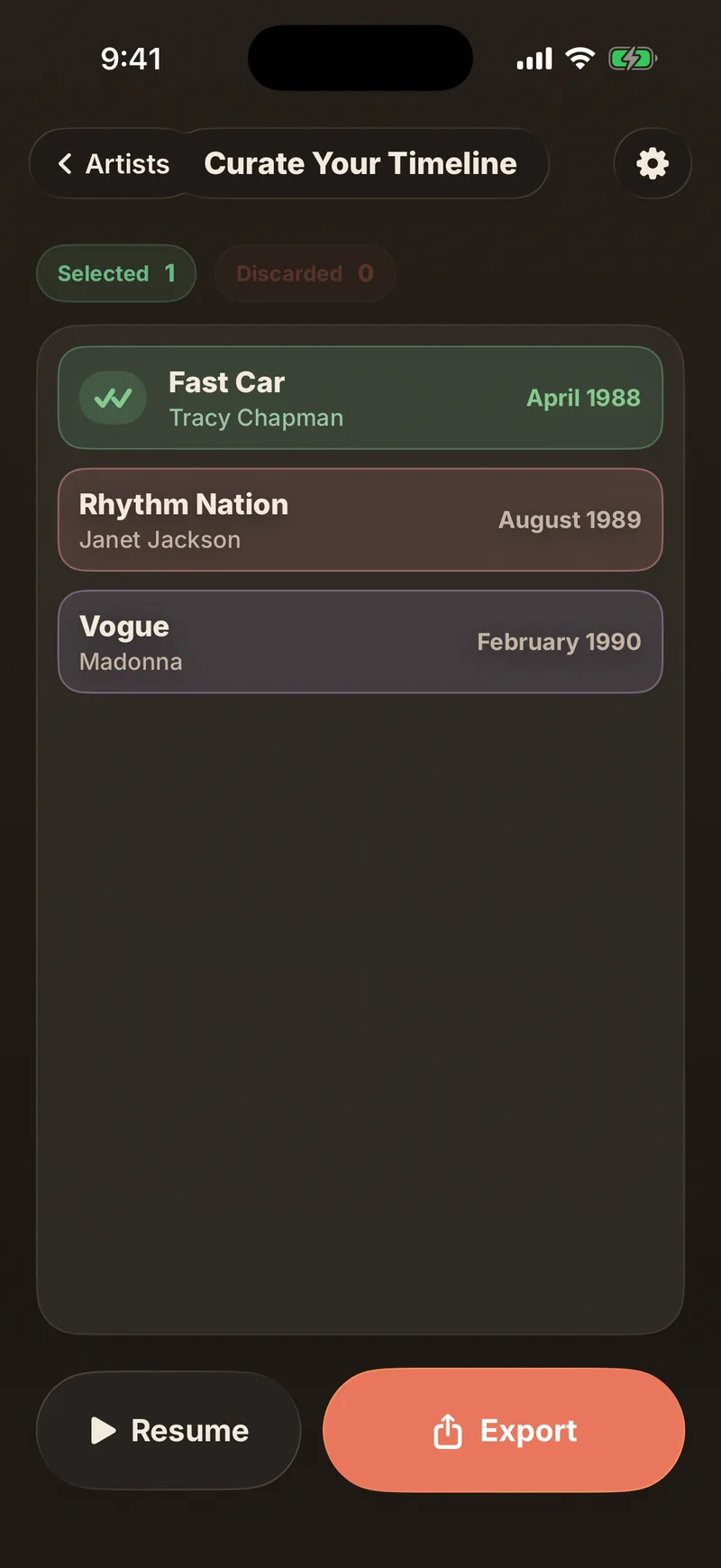 Songline — curate your timeline